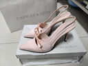 CHARLES&KEITH缎面蝴蝶结尖头高跟凉鞋女生日礼物送女友CK1-60361556 Light Pink浅粉色 38 实拍图