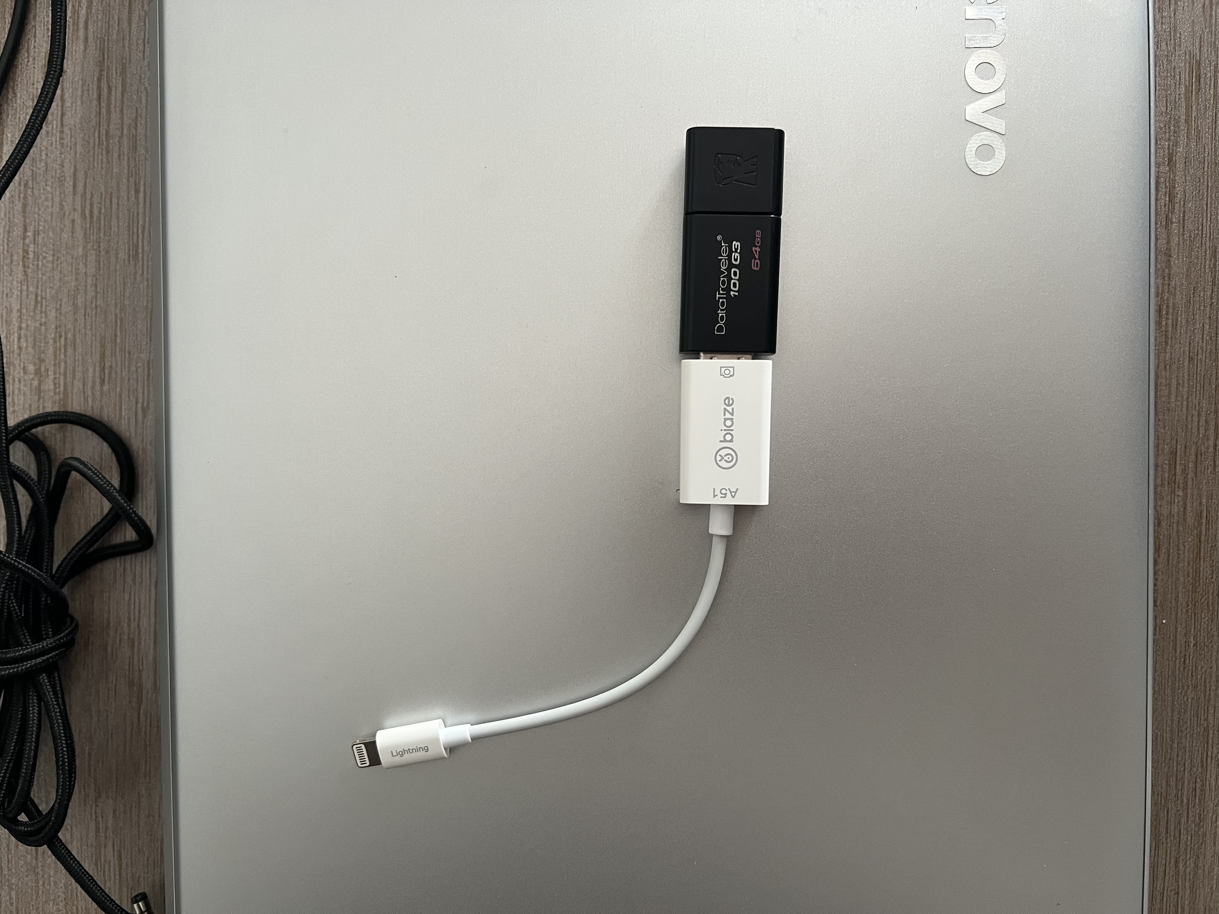 毕亚兹 适用苹果otg转接头支持Lightning转USB转换器iPhone平板iPad手机读卡器 【U盘相机鼠标】自带线 实拍图