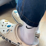 卡骆驰（CROCS）贝雅卡骆班洞洞鞋轻便耐磨一脚蹬休闲鞋女鞋时尚沙滩鞋|205089 白/深蓝-126 37 /38(230mm) 实拍图