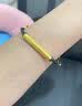 中国黄金（CHINA GOLD）黄金弯管转运珠情侣手链男士女款足金心经管本命年手绳生日礼物 【京速达】足金心经管手链 【黑绳】约0.5g 实拍图