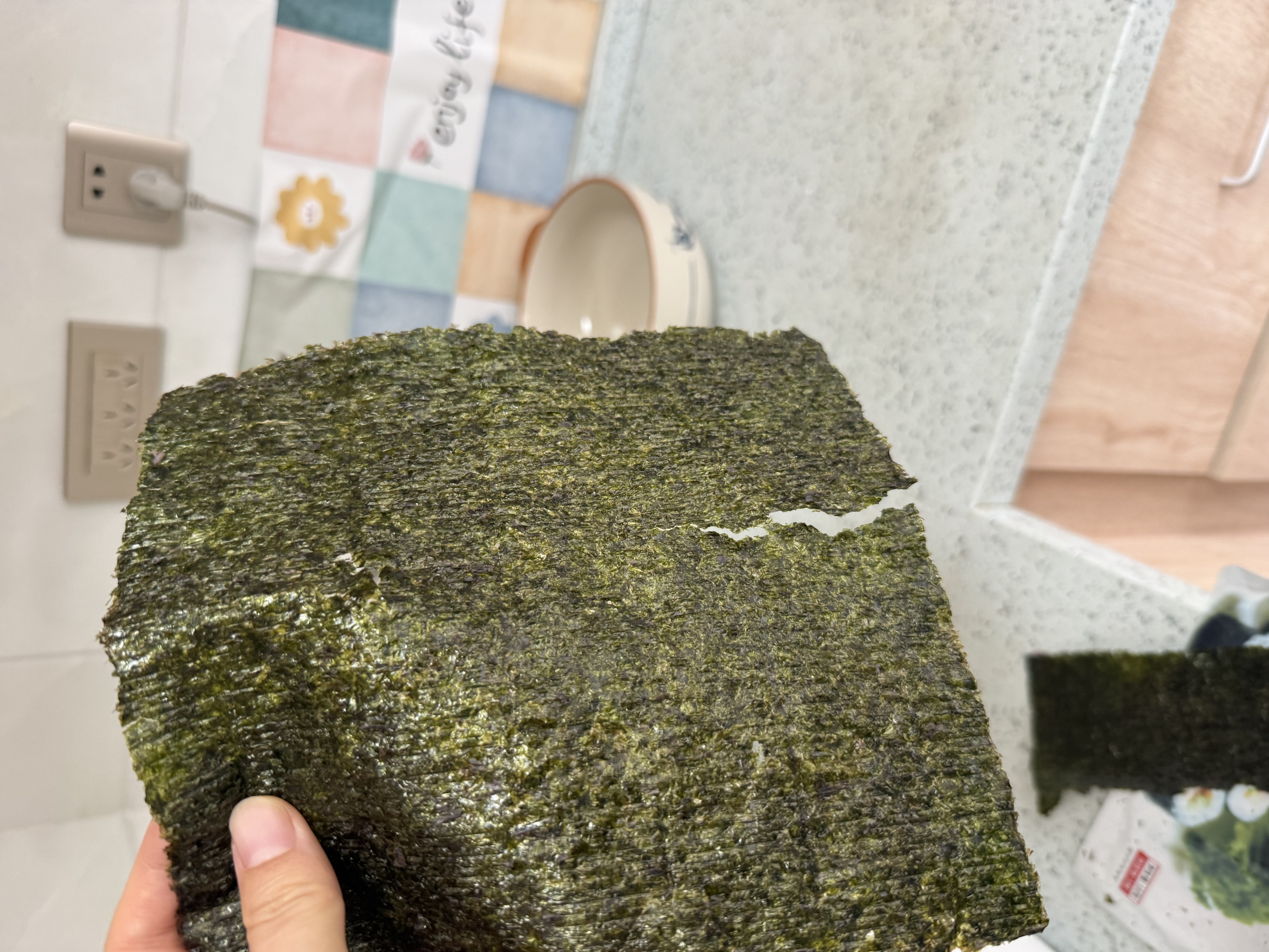 阿一波 寿司海苔8枚 紫菜包饭 寿司紫菜卷食材海苔片 实拍图