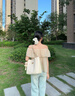 viney【彭小苒同款】牛皮托特包包女包单肩包生日礼物高级感送女友老婆 【米白】高档品牌大容量手提包 实拍图