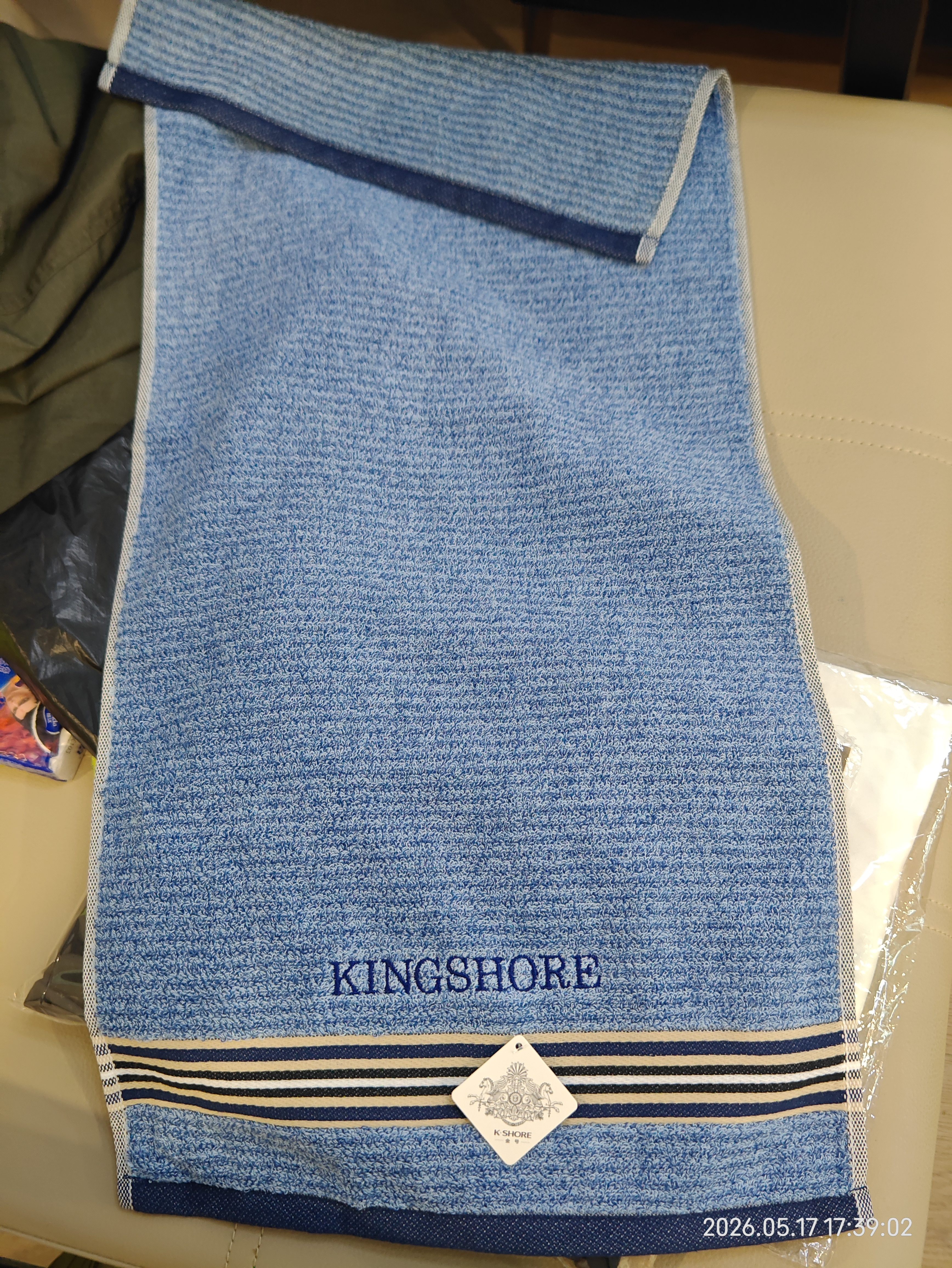 金号毛巾 纯棉洗脸巾吸水纯色加厚运动面巾 灰色76*34.5cm 130g 实拍图