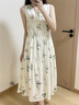 茵曼（INMAN）甜美植物碎花全棉连衣裙夏季女装宽松背心长裙 杏色-背心裙  S 实拍图