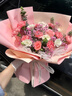 馨仪鲜花速递玫瑰向日葵康乃馨花束生日礼物全国同城配送 康乃馨玫瑰混搭花束 实拍图
