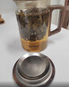 天喜（TIANXI）观山茶水分离杯玻璃高颜值办公室泡茶杯子耐高温过滤喝水茶道杯 【观山泡茶杯】青灰木把-500ml 实拍图