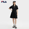 斐乐 斐乐官方女装梭织工装连衣裙夏季时尚凉感防晒收腰裙子 正黑色-BK XL 175/92A/XL 实拍图