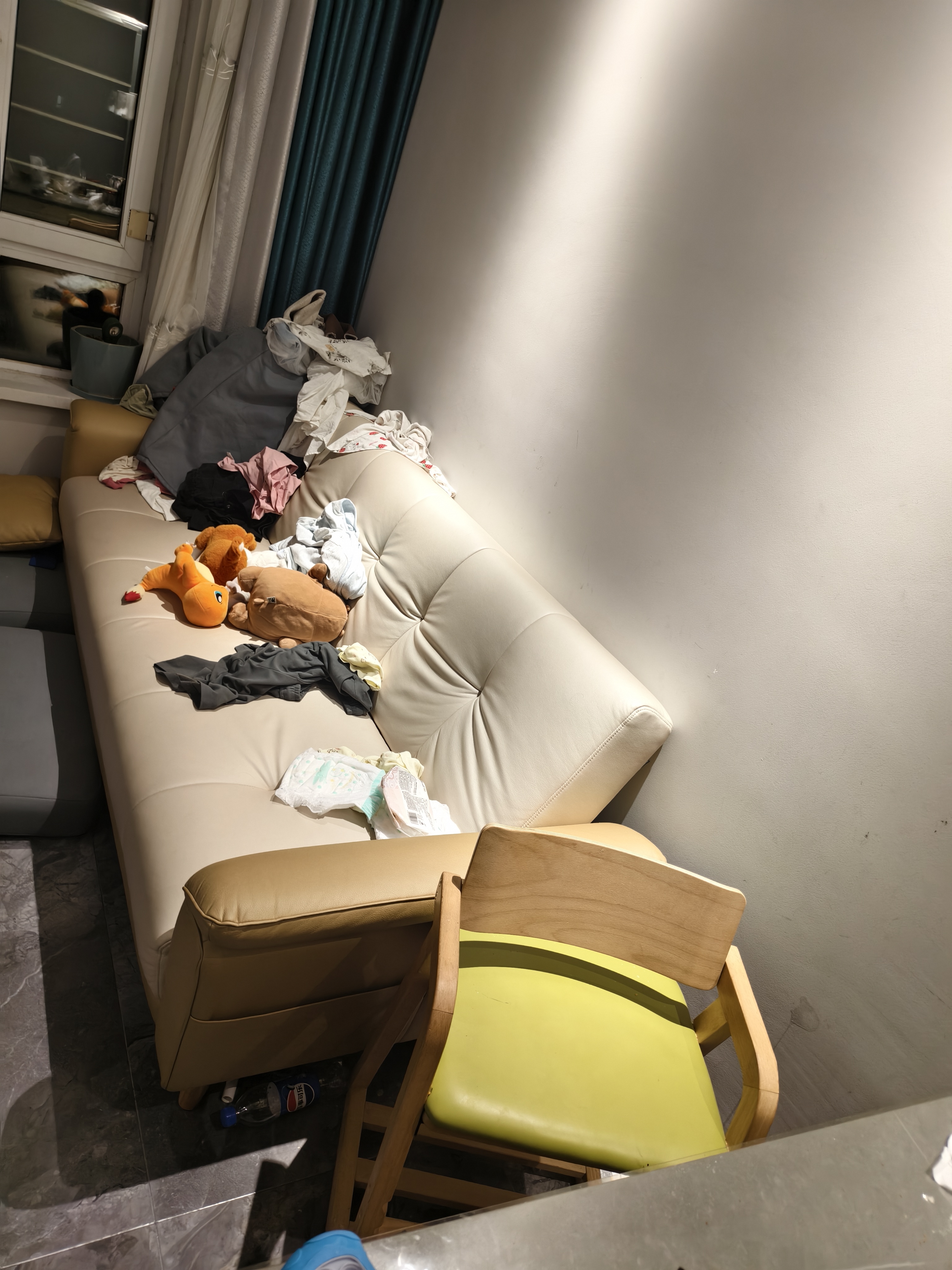 全友家居 现代简约家具布艺沙发床一体两用直排式折叠沙发客厅家用 实拍图