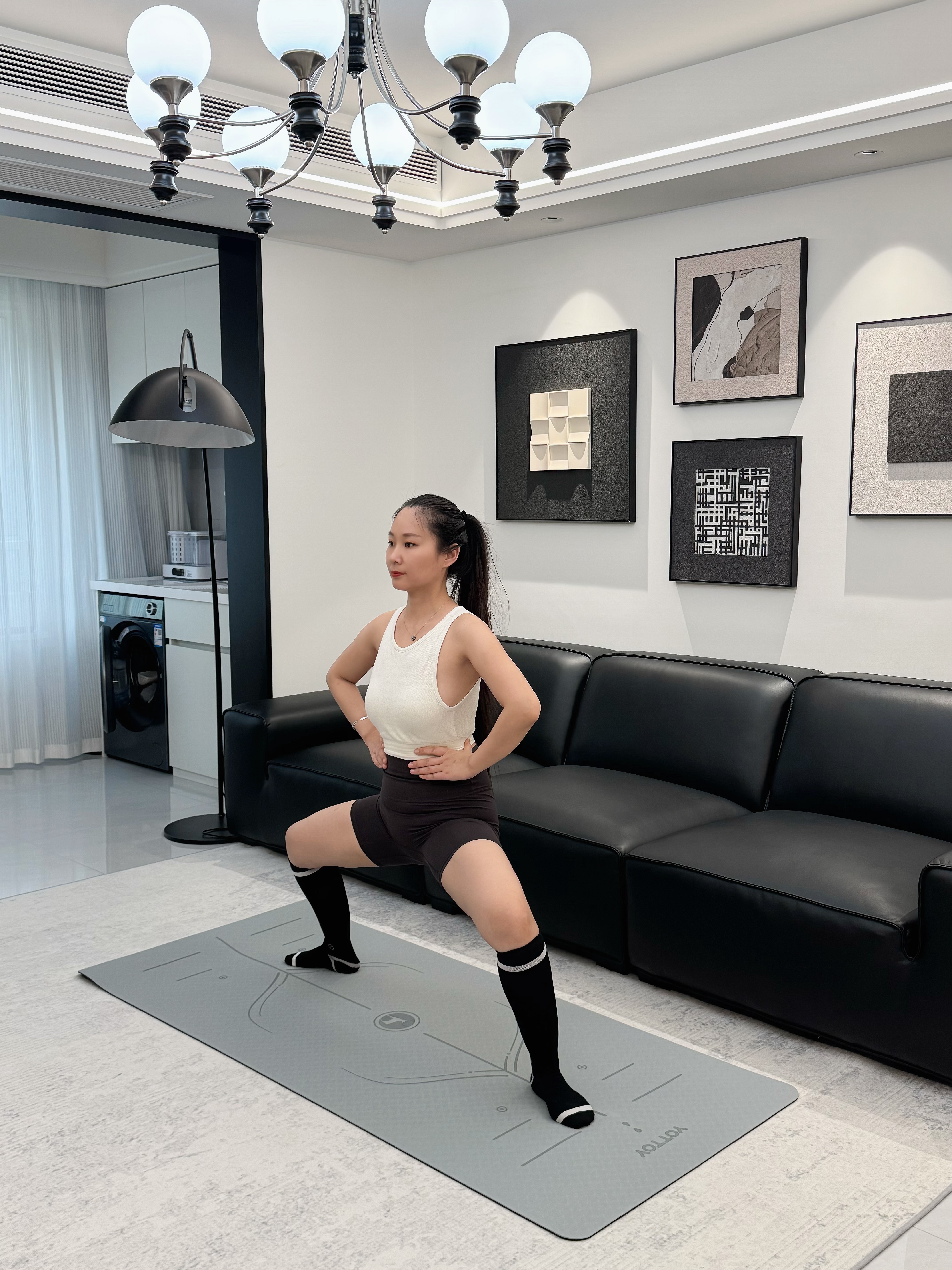 yottoy瑜伽垫防滑健身垫家用TPE专业加长加宽80cm女运动垫地垫隔音减震 实拍图