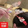 卡通眼镜KT蝴蝶结尖嘴夹发夹大号洗脸夹可爱少女心刘海侧边夹 眼镜kt猫鸭嘴夹2个装 实拍图