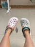 卡骆驰（CROCS）贝雅卡骆班洞洞鞋轻便耐磨一脚蹬休闲鞋女鞋时尚沙滩鞋|205089 冬日白/彩色-1LI 39 (240mm) 实拍图