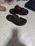老人头凉鞋男夏季新款舒适软底头层牛皮男士沙滩鞋透气休闲凉拖鞋 深棕色 39 实拍图