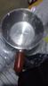 特厚不锈钢平底锅奶锅电磁炉通用不粘锅辅食锅汤锅煮锅蒸锅汤锅 胡桃木锅17cm 实拍图