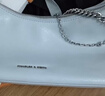 CHARLES&KEITH柔软拉链式褶皱单肩包腋下包包女包女士生日礼物CK2-40782472 Sea Salt Blue海盐蓝色 S 实拍图