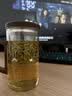 耐高温茶水分离杯玻璃茶杯胡桃把手观山杯家用水杯商务杯办公杯 【透明】木把观山泡茶杯450ml 实拍图