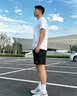 李宁（LI-NING）速干运动套装男夏季新款冰丝男士t恤短袖短裤跑步健身上衣运动服 白色【速干｜多处透气网孔 清爽不闷汗】 L 实拍图