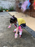 EVERVON轮滑鞋儿童溜冰鞋男女童旱冰鞋KJ-337粉色附护具头盔S号适31-34码 实拍图