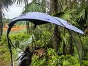 电动车雨棚蓬遮阳伞摩托车电瓶车雨伞防晒罩黑胶加厚挡风挡雨新款 黑胶底加厚款【灰色小猫】 车有倒车镜款 实拍图
