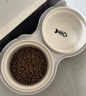 licheers猫碗陶瓷猫粮双碗斜口不黑下巴宠物幼猫咪吃饭食盆喝水喂食一体 实拍图