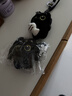 Murcia可爱呆萌抱小鱼大眼黑猫挂件毛绒玩偶情侣包挂件创意小黑猫钥匙扣 实拍图