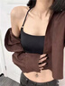 KJ挂脖美背内衣女新款小胸聚拢防走光性感黑色细肩带抹胸露背文胸罩 黑色单件 XL =85/38AB 【舒适聚拢0.5cm】 实拍图