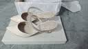 CHARLES&KEITH亮钻一字带尖头高跟穆勒拖鞋生日礼物送女友CK1-60920353 Cream奶白色 38 实拍图