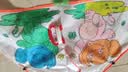 爱吃鱼（aichiyu）儿童DIY手绘涂色涂鸦绘画风筝纯白线条线稿自制材料包风筝玩具 实拍图