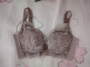 千奈美内衣女薄款文胸罩无钢圈大码聚拢大胸显小全罩杯缩胸 玫瑰粉 80C 实拍图