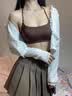 KJ挂脖美背内衣女新款小胸聚拢防走光性感黑色细肩带抹胸露背文胸罩 黑色单件 XL =85/38AB 【舒适聚拢0.5cm】 实拍图