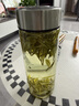 希诺玻璃杯单层加厚大容量家用办公泡茶杯子男车载水杯XN-6016L 400mL 实拍图