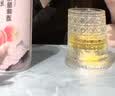 丰美斯同款创意旋转威士忌酒杯加发光杯垫不倒翁啤酒杯解压转转 冰珠纹转转杯+发光杯垫-1套装 实拍图