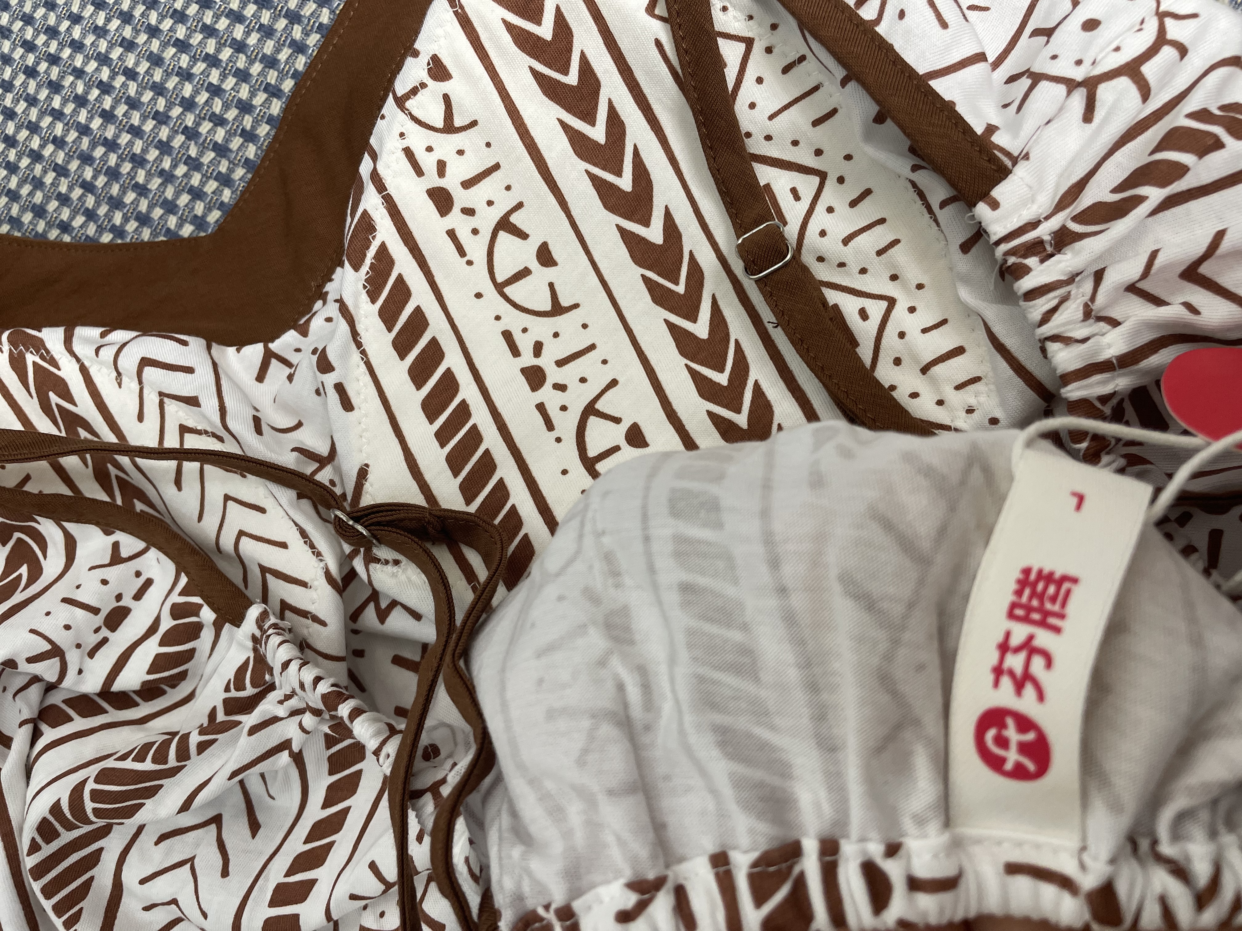 芬腾睡裙女带胸垫100%新疆棉26年夏新款吊带裙波西米亚睡衣裙子 实拍图