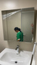 九牧（JOMOO）浴室柜洗脸盆柜一体盆陶瓷铝合金洗手盆柜组合洗漱盆无龙头A2736 奶油白 经典 镜背收纳|防潮 80cm 实拍图