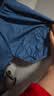 德玛纳【克莱因蓝】夏季法式纯棉抽褶宽松腰泡泡袖A字中长女式连衣裙 实拍图