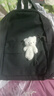坤鹤书包女韩版高中大学生学帆布校园简约百搭少女初中生双肩包大容量 黑色+挂件 实拍图