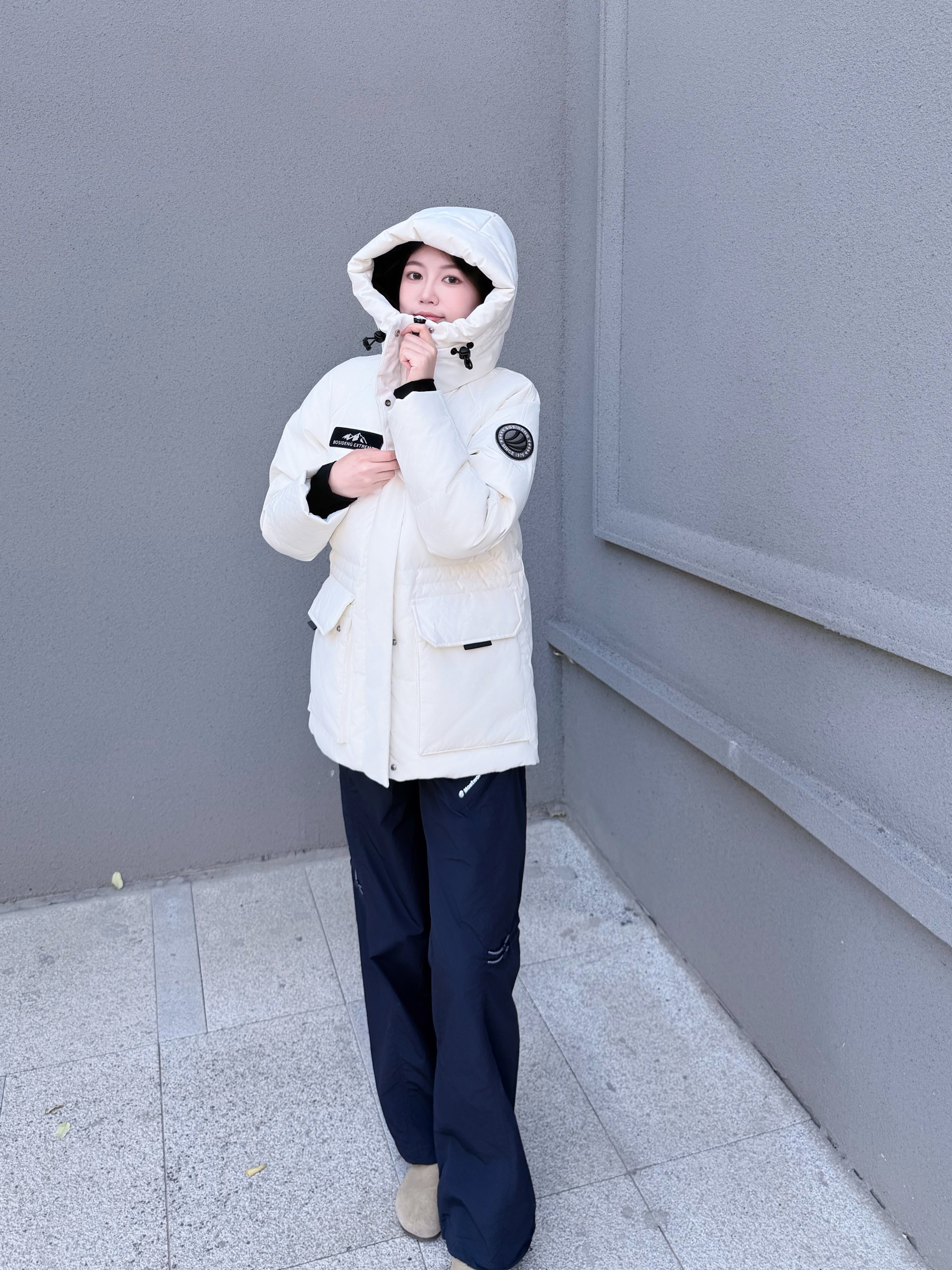 波司登羽绒服女士加厚90绒鹅绒连帽商场同款时尚百搭休闲外套 实拍图