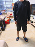 特步（XTEP） 卫衣男装套头t恤衫夏季休闲运动服饰男士保暖打底宽松大码跑步服 力荐-标准黑 -logo基础圆领不加绒 XL /180-现货速发 实拍图