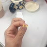 六福珠宝足金栀子花黄金耳钉耳饰送礼 计价 G01G0027DS 1.01克(含工费100元) 配硅胶耳堵 实拍图