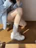 啄木鸟厚底内增高德训鞋女2026年最新款夏季网面透气小白鞋休闲运动网鞋 灰色【单网透气-增高6CM】 37 (235mm) 实拍图