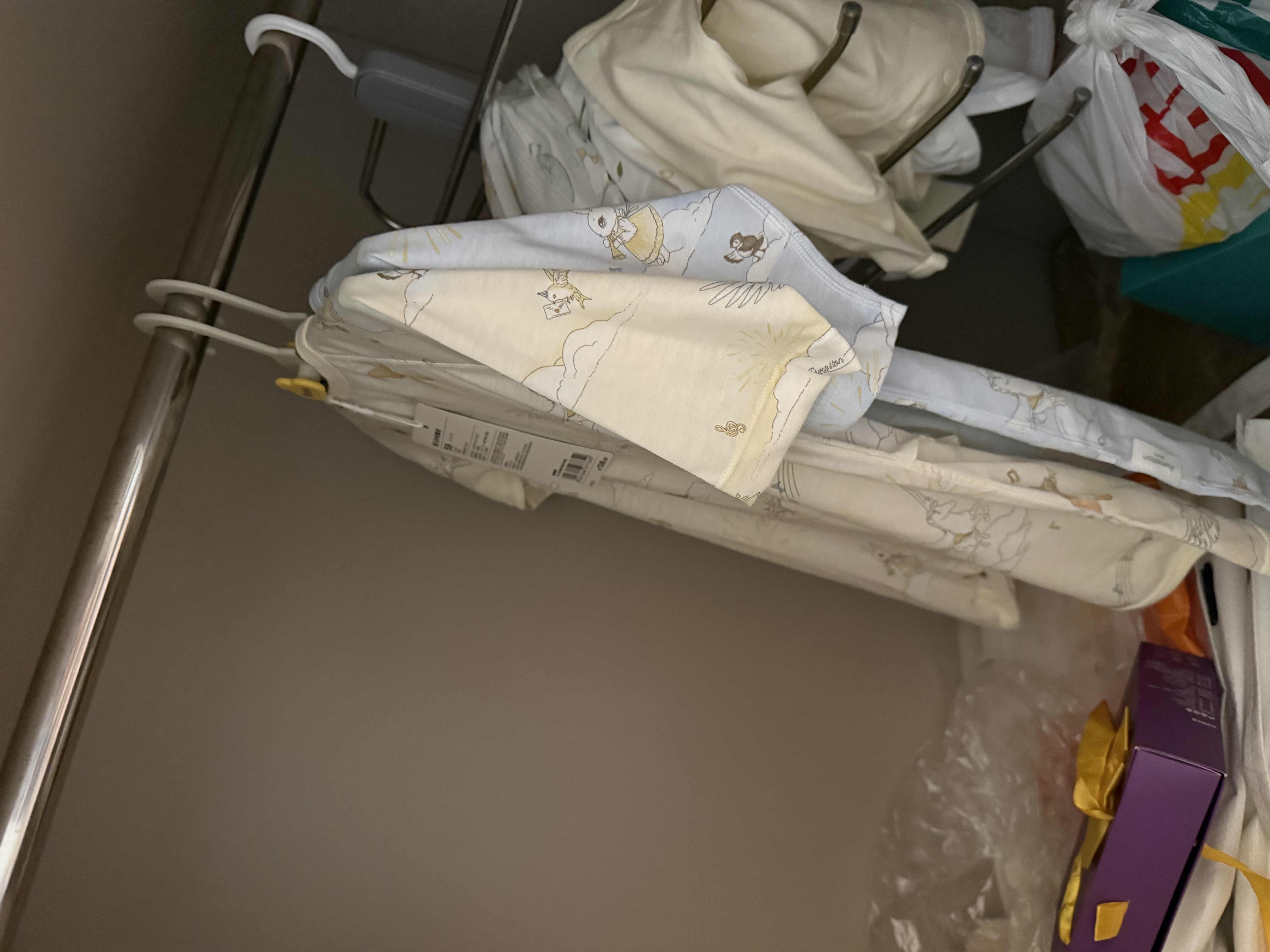 全棉时代婴儿连体服针织蝴蝶衣纯棉新生初生连体宝宝衣服睡衣春夏四季 针织-乐游梦境 59cm （1-3月） 实拍图