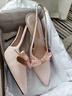 CHARLES&KEITH缎面蝴蝶结尖头高跟凉鞋女生日礼物送女友CK1-60361556 Light Pink浅粉色 36 实拍图
