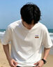 名创优品（MINISO）纯棉短袖男夏季男士t恤百搭潮流休闲长袖男款重磅220G复古半截袖 【220G精梳棉短袖】沙色(记忆便签胸标) L /175(售后专业有保障) 实拍图