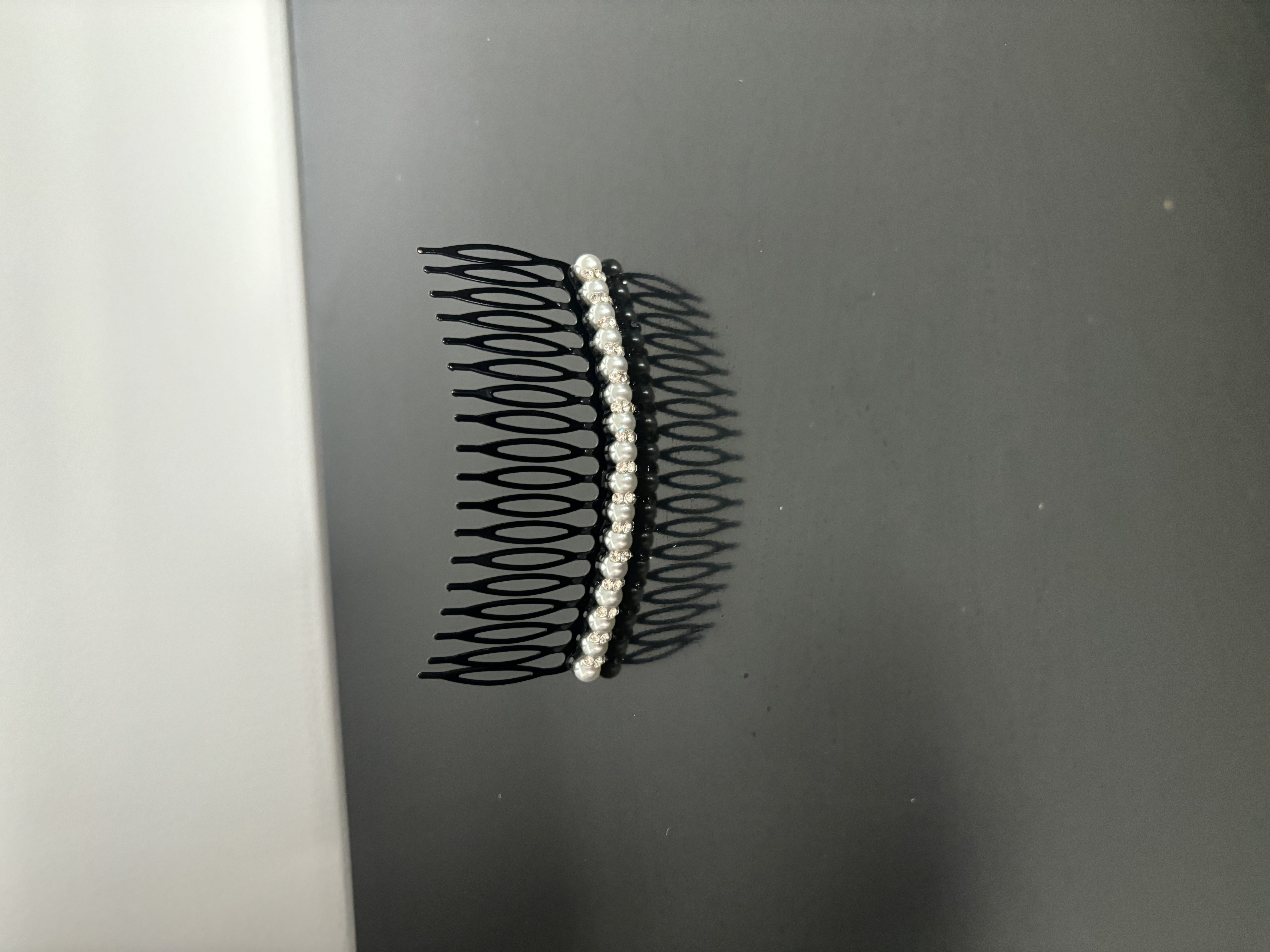 皇家密码金属铁齿发梳插梳水钻刘海梳前额头顶夹侧边发卡新款碎发整理神器 实拍图