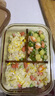 希乐扣Cilock玻璃饭盒上班族带饭 微波炉可加热餐盒便当盒大容量保鲜盒 三件套 实拍图