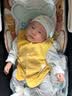 贝娜茜婴儿帽子春夏薄款0-6个月纯棉可爱无骨护卤门夏天新生儿宝宝胎帽 1169-米黄 0-6个月（38-44CM） 实拍图