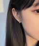 芯奢S999足银耳环女士2026新款养耳洞素圈耳圈耳钉纯银设计高级感耳饰 耳圈7mm一对【999足银】（超细款） 实拍图