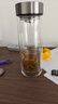 希诺双层玻璃杯男家用商务办公泡茶杯子过滤车载水杯XN-9302 345mL 实拍图
