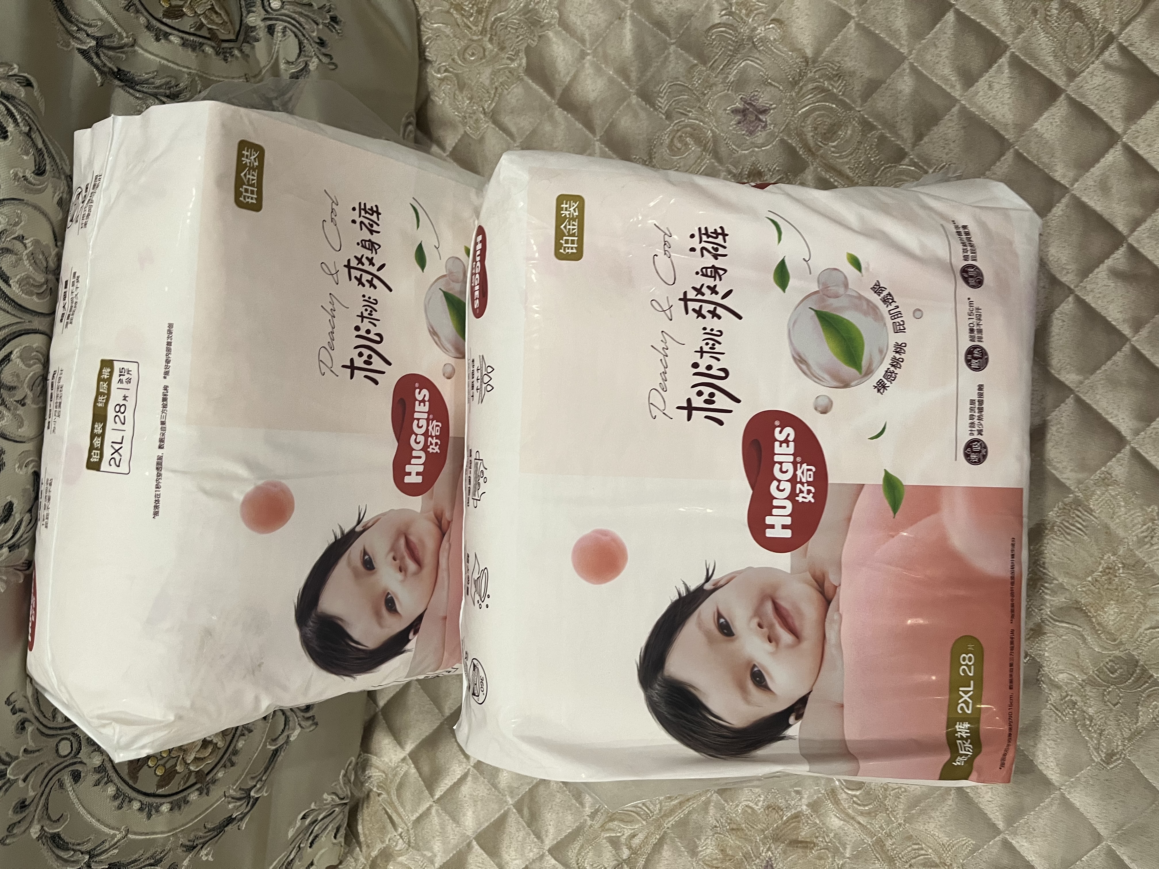 好奇（Huggies）铂金装纸尿裤小桃裤婴儿尿不湿宝宝幼儿干爽超薄透气瞬吸京东快递 XXL28片 纸尿裤 【15kg以上】 实拍图