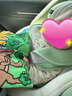 Prigel舒安pro新生婴幼儿宝宝儿童安全座椅可坐可躺车载汽车用0-6-12岁 舒安pro 奶油青提(不窝脖设计+单手旋转+175°大躺角) 实拍图
