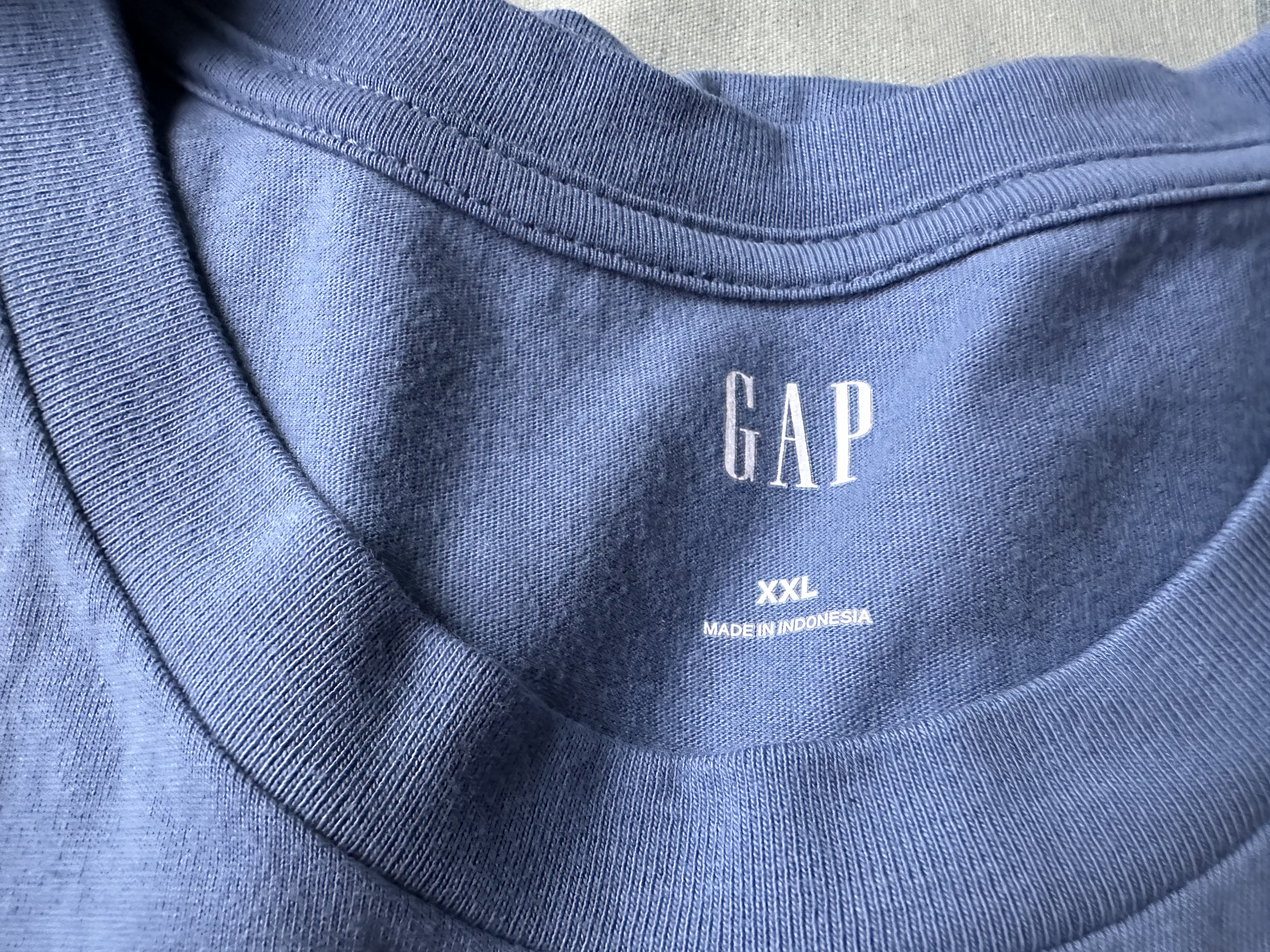 GAP男女装春季款纯棉字母logo短袖T恤常规上衣美版570044 深蓝色 2XL 美码 3XL亚洲码185/124A 实拍图